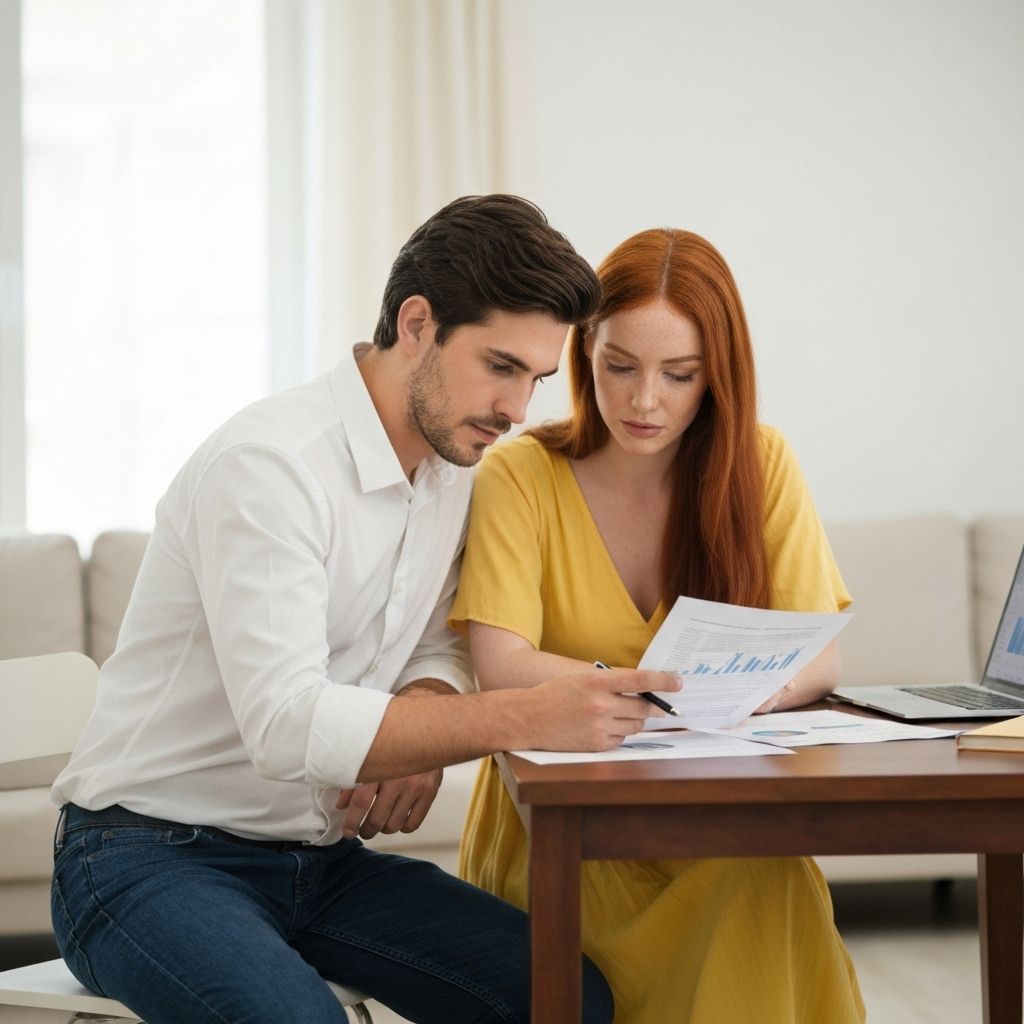 Couple reviewing finances